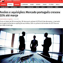 Fuses e aquisies: Mercado portugus cresceu 32% at maro